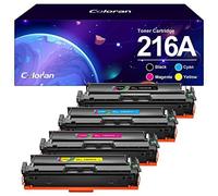 Coloran 216A - Cartuccia toner compatibile con HP 216A, per HP Color Laserjet Pro MFP M183fw Toner M182n M183fdw M182 M182nw M155 W2410A W2411A W2412A W2413A (confezione da 4 pezzi, nero, ciano,