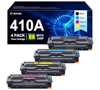 Coloran 410A CF410A MFP-M477fdw Toner compatibile con HP 410A CF410A, per stampanti HP Color LaserJet Pro MFP M477fdn M477fdw M477fnw M452dn M452nw M452dw (4, nero, ciano, magenta, giallo)