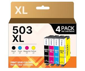 Coloran 503XL Alta Resa Cartucce Compatibili per Epson 503 XL Multipack per Expression Home XP-5200 XP-5205 XP5200 XP5205 Workforce WF-2960 WF-2965 WF2960DWF WF2965DWF WF2960 WF2965 (4-Pack)