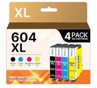 Coloran 604XL Alta Resa Cartucce Compatibili per Epson 604 XL Multipack per XP-2200 XP-2205 WF-2930 XP-4200 XP-3200 XP-3205 XP-4205 WorkForce WF-2910 WF-2935 WF-2950 (4-Pack)