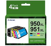 Coloran Cartucce d'inchiostro 950XL 951XL Combo Multipack di ricambio per HP 950 951 XL compatibili per Officejet Pro 8100 8600 8610 8615 8620 8625 8630 8640 251dw 276dw (nero/ciano/magenta/giallo,