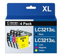 Coloran LC3213 LC3211 XL Cartucce Compatibili per Brother LC-3213 LC-3211 per MFC-J491DW MFC-J497DW DCP-J572DW MFC-J890DW MFC-J895DW(Nero Ciano Giallo Magenta, 4-Pack)
