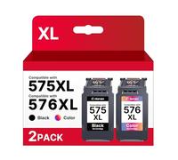 Coloran PG-575XL CL-576XL Cartucce Sostituzione per Canon 575 576 XL per PIXMA TS3550i TS3551i TR4750i TR4751i (1 Nero, 1 Tri-Colore)
