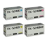 Coloran TK5240 TK-5240 Toner compatibile per Kyocera TK5240K TK-5240K Ecosys M5526cdw M5526cdn P5026cdw P5026cdn M5526 P5026 TK-5240C TK-5240M K-5240Y TK 5240Y 5240 K (confezione da 4, nero ciano
