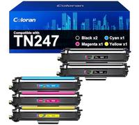 5-Pack TN247 TN243 TN243CMYK Toner Compatibili per Brother TN-247 TN-243 per DCP-L3550CDW MFC-L3750CDW HL-L3210CW MFC-L3730CDN MFC-L3770CDW HL-L3230CDW HL-L3270CDW (Nero Ciano Magenta Giallo)