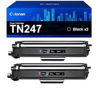 Coloran TN247 TN247BK Toner Compatibili per Brother TN-247 TN243 per DCP L3550CDW L3730CDN per MFC L3750CDW L3770CDW per HL L3210CW L3230CDW L3270CDW (Nero, 2-Pack)