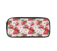Coloranimal Astuccio per matite per bambini carino astuccio per ragazze astuccio con cerniera liscia portatile Kawaii per il ritorno a scuola ragazze matita borsa, Margherita Fragola, Portamonete