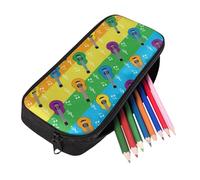 Coloranimal Astuccio per ragazze carino astuccio con cerniera per tornare a scuola borsa grande portapenne scuola, Chitarra arcobaleno, Portamonete