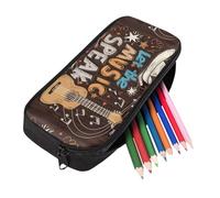 Coloranimal Astuccio per ragazze carino astuccio con cerniera per tornare a scuola borsa grande portapenne scuola, Lascia che la musica parli, Portamonete