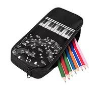 Coloranimal Astuccio per ragazze carino astuccio con cerniera per tornare a scuola borsa grande portapenne scuola, Musica per pianoforte, Portamonete