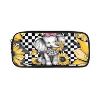 Coloranimal Astuccio per ragazze carino astuccio per matite per bambini astuccio con cerniera per ragazze astuccio per penne per ragazze forniture per il rientro a scuola, Little Elephant Girasole