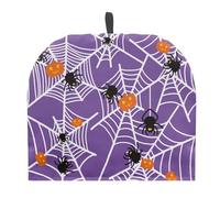 Coloranimal Copertura per teiera a forma di zucca ragnatela viola per mantenere caldo il bollitore del tè, protezione leggera extra spessa, decorazione per la casa e la cucina