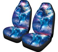 Coloranimal Ocean Dolphin Coprisedili per auto Set completo universale adatto per la maggior parte delle auto, camion, SUV, decorazione automatica accessori interni per donne uomini lavabili