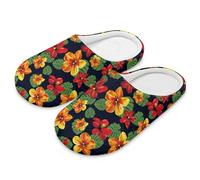 Coloranimal Pantofole da donna sfocate da spa, con punta chiusa, leggere, comode, per camera da letto e interni, Foglia Di Pal, 36.5/37.5 EU