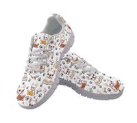 Coloranimal Scarpe da ginnastica da donna, comode, da corsa, leggere, in rete, per interni ed esterni, Carino Pug Reader, 40 EU