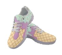Coloranimal Scarpe da passeggio da donna, con lacci, sportive, comode, sportive, allenamento, scarpe da ginnastica alla moda, Gelato Taro Alla Menta, 42 EU