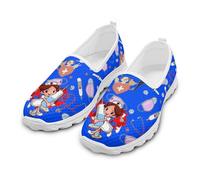 Coloranimal Scarpe da passeggio da donna, mocassini, scarpe da ginnastica in rete, leggere, per l'estate e tutti i giorni, Medico Infermiera Blu Royal, 38 EU