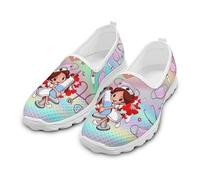 Coloranimal Scarpe da passeggio da donna, mocassini, scarpe da ginnastica in rete, leggere, per l'estate e tutti i giorni, Medico Infermiera Cartoon Neon, 38 EU