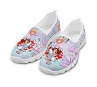 Coloranimal Scarpe da passeggio da donna, mocassini, scarpe da ginnastica in rete, leggere, per l'estate e tutti i giorni, Medico Infermiere Azzurro, 39 EU