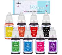 Colorante Alimentare 8x10ml - Colorante Alimentare Liquido Concentrato per Pasticceria, Torte, Biscotti, Glassa, Amaretti, Fondente - Colorante Alimentare Vivace per DIY Saponi Slime L'artigianato