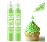 Colorante Alimentare Gel - Verde Tenue Coloranti Alimentari Gel Concentrato per La Decorazione di Torte, I Dolci, Dolciumi, I Macaron, La Glassa, La Cottura e La Cucina - 30ml×2 Flaconi