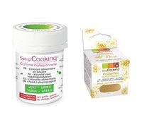 Colorante alimentare in polvere verde + Glitter alimentare oro