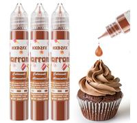 Colorante Alimentare Marrone - 30ml×3 Flaconi Coloranti Alimentari Concentrato Liquido per La Decorazione di Torte, I Dolci, Dolciumi, I Macaron, La Glassa, La Cottura e La Cucina