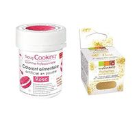 Colorante alimentare Rosa + Glitter alimentare oro