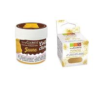 Colorante alimentare solubile Giallo + Glitter alimentare oro