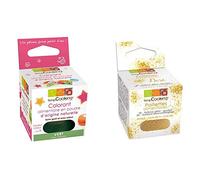 Colorante alimentare verde + Glitter alimentare oro