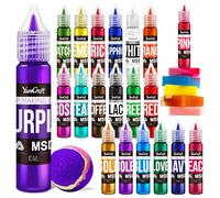 Colorante per Saponi, 20 Colori x 10ml Coloranti per Sapone Liquido per Sapone per Forniture, Bombe da Bagno, Colorante per Sapone di Qualità Alimentare per Prodotti per il Bagno, Slime, Artigianato