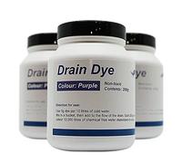 Colorante tracciante per rilevamento perdite 200 gr - Colorante perdite per piscine - rilevatore di perdite di liquidi (Viola)