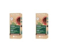 Colorante vegetale Mogano Logona (rosso mogano) 100 g + 15 ml (Confezione da 2)
