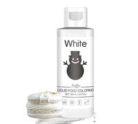 Coloranti Alimentari - 160ml Colorante Alimentare Liquido Insapore per Decorare Torte, Cuocere, Fondente e Macaron - Food Coloring Vivace per Glassa, Biscotti, Slime Fai-da-te e Artigianato (Bianco)