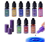 Coloranti per Cera di Candela, Colorante per Cera di Candela Liquido, 9 Colori Liquido Colorante Liquido Altamente Concentrato Colore per Candele 10ml, per Cera di Soia, Cera D'api, Cera Gel