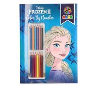 Colorare con i numeri, 12 matite colorate, Frozen, libro da colorare Elsa e Anna
