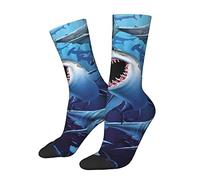 Colorate Calze 40cm Hungry Sharks Calze Da Ciclismo Unisex Calzini Uomo Traspirante Donna Calze Per Gli Sport, Natale, Ciclismo