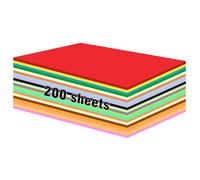 Colorati a4 - 200 fogli di colorato A4 - 20 colori - 70gsm - ideale per origami fai-da-te e disegni - adatta per adulti e bambini