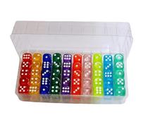 colorati Bulk - Confezione di cubi trasparenti | Set di 100 pezzi in colori per giochi da bar, festa di compleanno, tavolo da tavolo impilabile, tavolo da tavolo