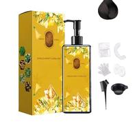 Coloration Capillaire Nourrissante À Base De Plantes, Teinture Florale Longue Durée, Shampooing Colorant Naturel Pour Couvrir Les Cheveux Gris, Formule Botanique Douce (Brun foncé)