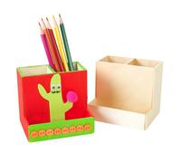 Colorations® Decorate Your Own Wooden Desktop Organizer, Set of 12, Craft for Ki