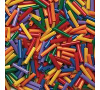 Colorations STRS Plastic Stringing Straw Beads for Jewelry Necklaces Bracelets Crafts Hobbies and Early Math Skills Sorting Counting