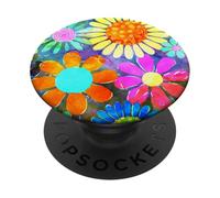 Colorato acquerello Daisy Retro Y2K Pattern PopSockets PopGrip Adesivo