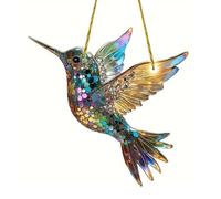 Colorato Acrilico Uccello Ciondolo Cristallo Come 2D Piatto Appeso Ornamento Per Auto Posteriore Specchio Fascino E Finestra Decorazione Finestra Appeso Decors
