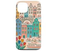 Colorato, amsterdam, paesaggio, disegno, con, biciclette, e, canale, ho Custodia per iPhone 13