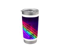 Colorato Arc Trails Amore Graffiti Tipografia Arte Bicchiere termico in acciaio inox doppia parete