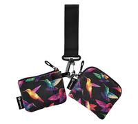 Colorato Arte Colibrì Boho Donne Money Organizers Mini Moda Cambiamento Borsa Portafoglio con Cinturino da Polso per Donna 2 Pz billeteras para