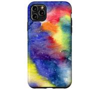 Colorato Astratto Acquerello Art Pattern Giallo Blu Rosso Custodia per iPhone 11 Pro Max