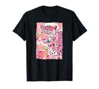 Colorato Astratto Dipinto Jaguar Big Cat Jungle Art Maglietta