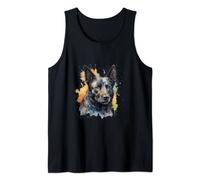Colorato Australian Kelpie acquerello arte Canotta